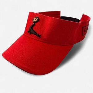Vtg‎ Visor Red Gosling's Black Seal Rum Bermuda Flag Velcro Adjustable Golf 90s